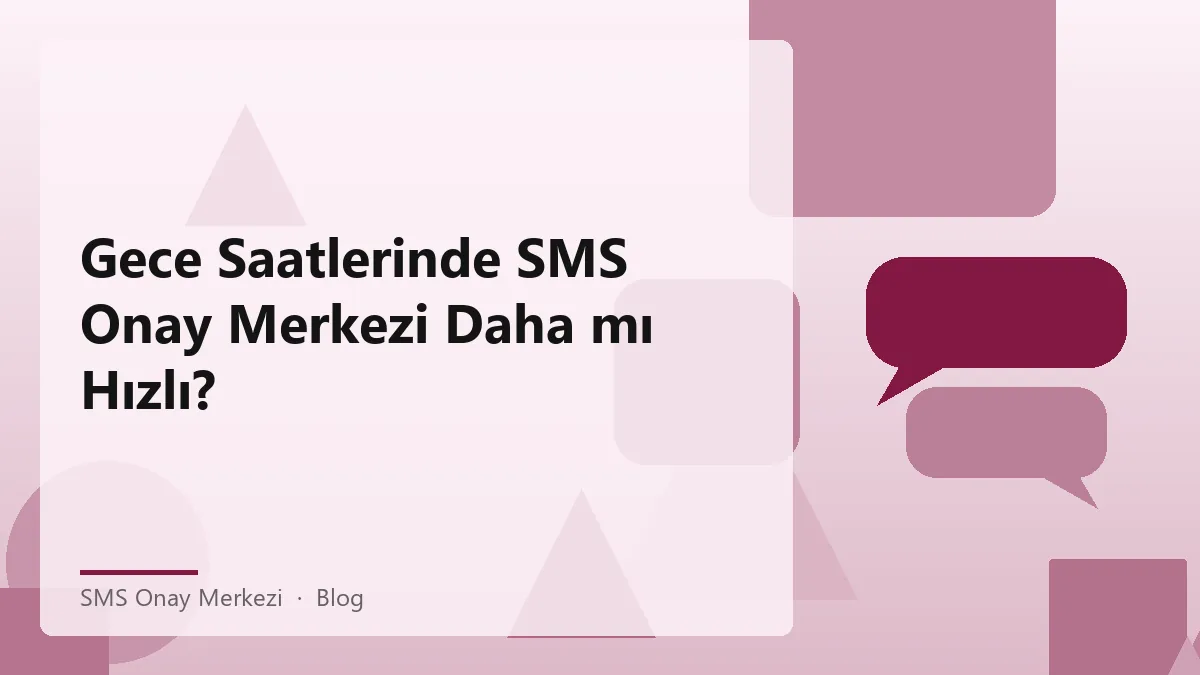 SMS Onay Merkezi ile ilgili görsel, gece saatlerinde hız analizi.