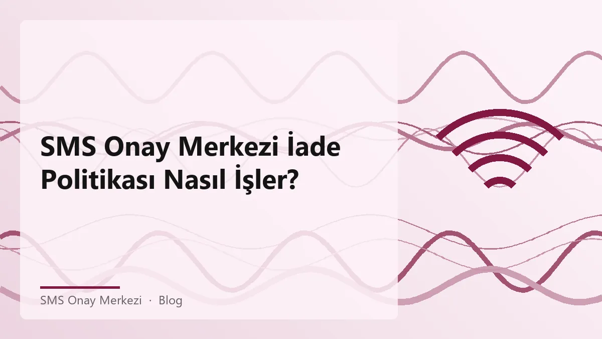 SMS Onay Merkezi iade politikası görseli.