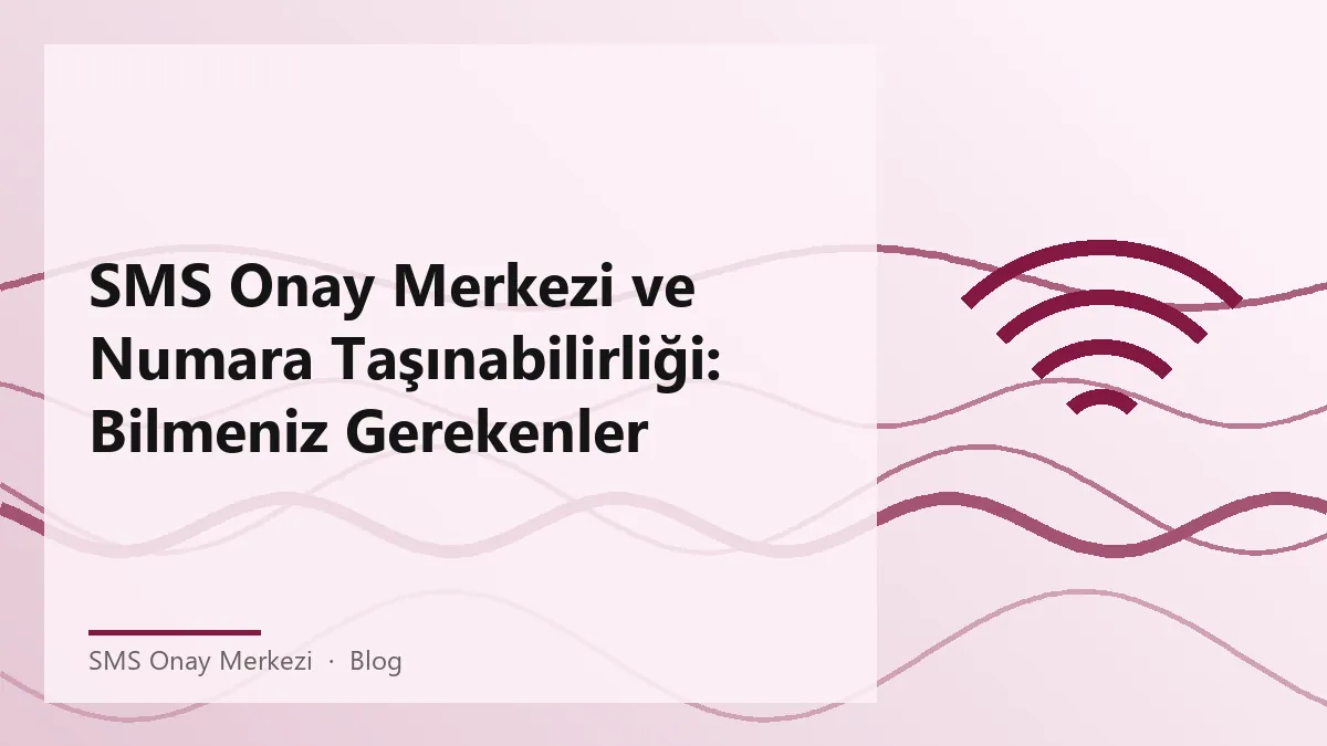 SMS Onay Merkezi ile numara taşınabilirliğini açıklayan grafik.